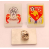 custom metal badge in rectangle shape